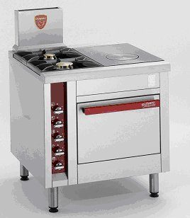Fourneau 2 feux/plaque coupe-feu/four gaz